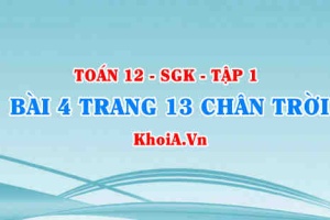 Bài 4 trang 13 Toán 12 Tập 1 Chân trời sáng tạo